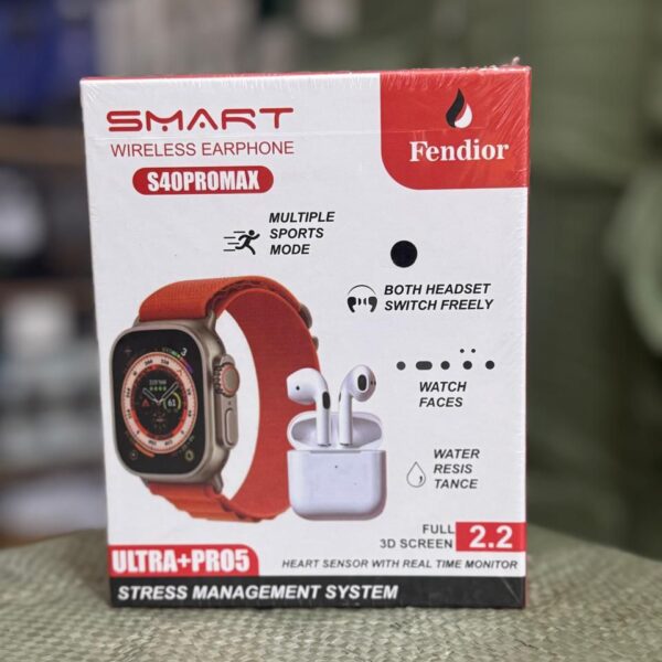 ساعة ذكية + سماعات لاسلكية Fendior S40 Pro Max Ultra + Pro5